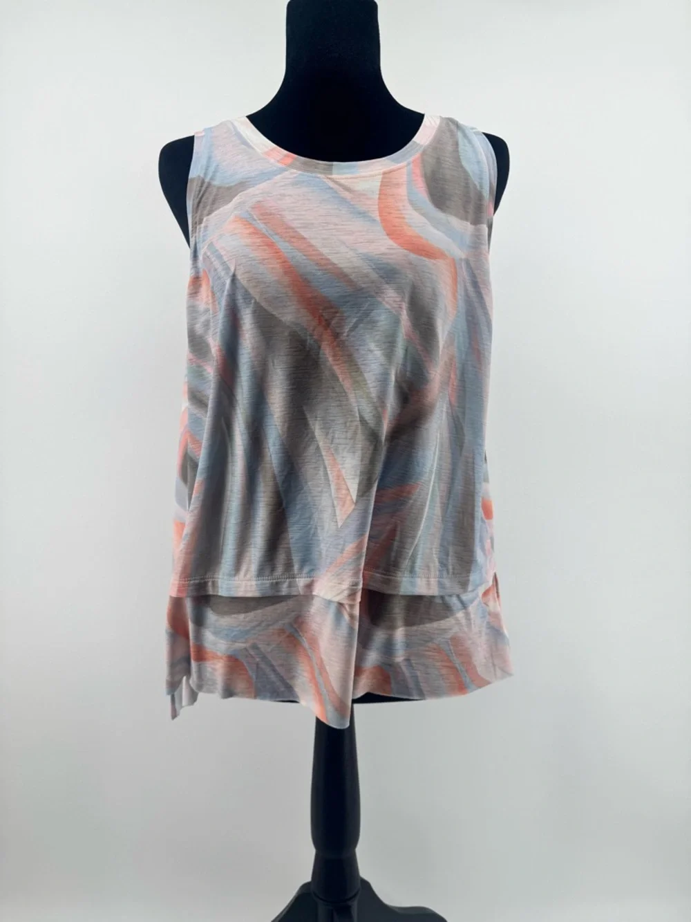 Calia Women’s Trapeze performance Tank Top in Blue & Coral size Large